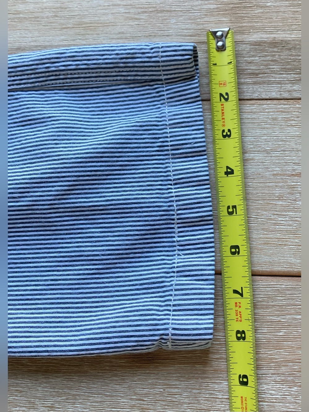 Seven For All Mankind Dojo Flare Jeans 26 Blue White Railroad Stripe - Picture 13 of 15